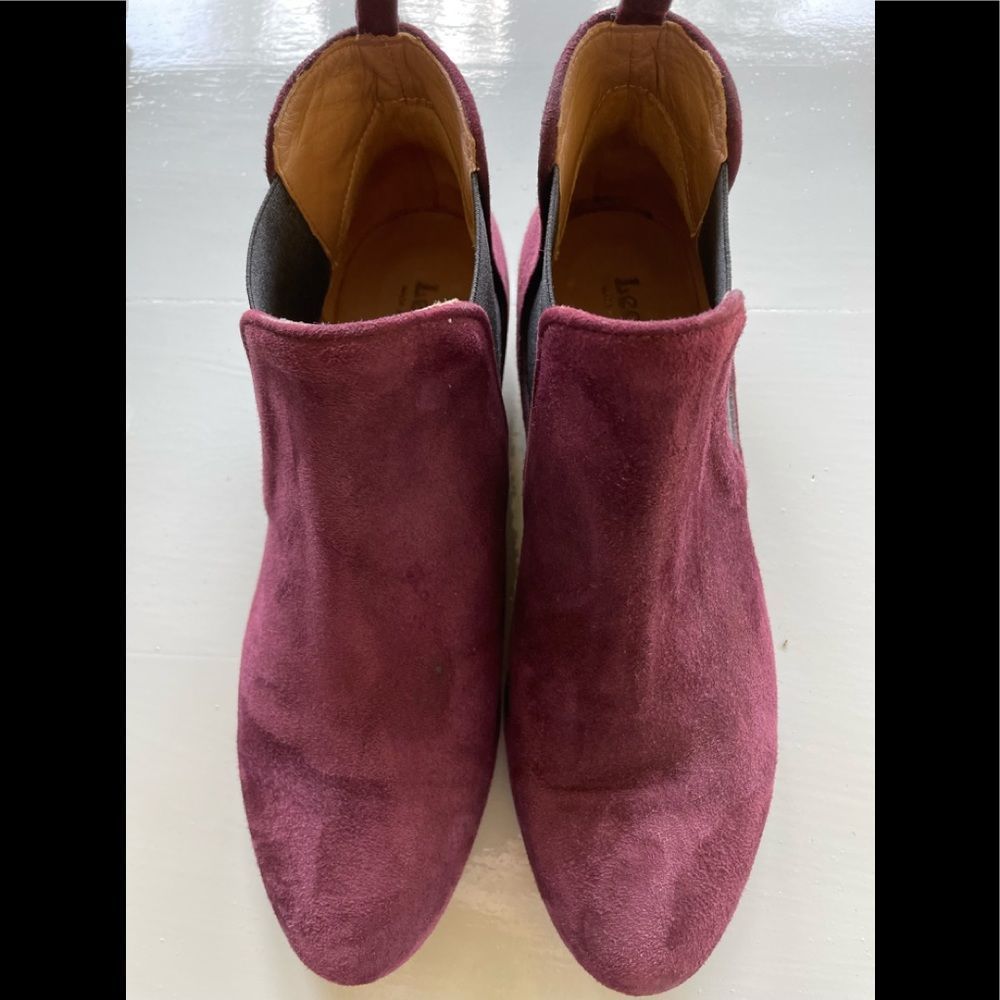 Women's Suede Ankle Boots - Purple